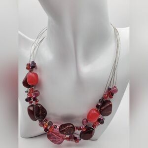 Chinese cherryblossom bloom necklace